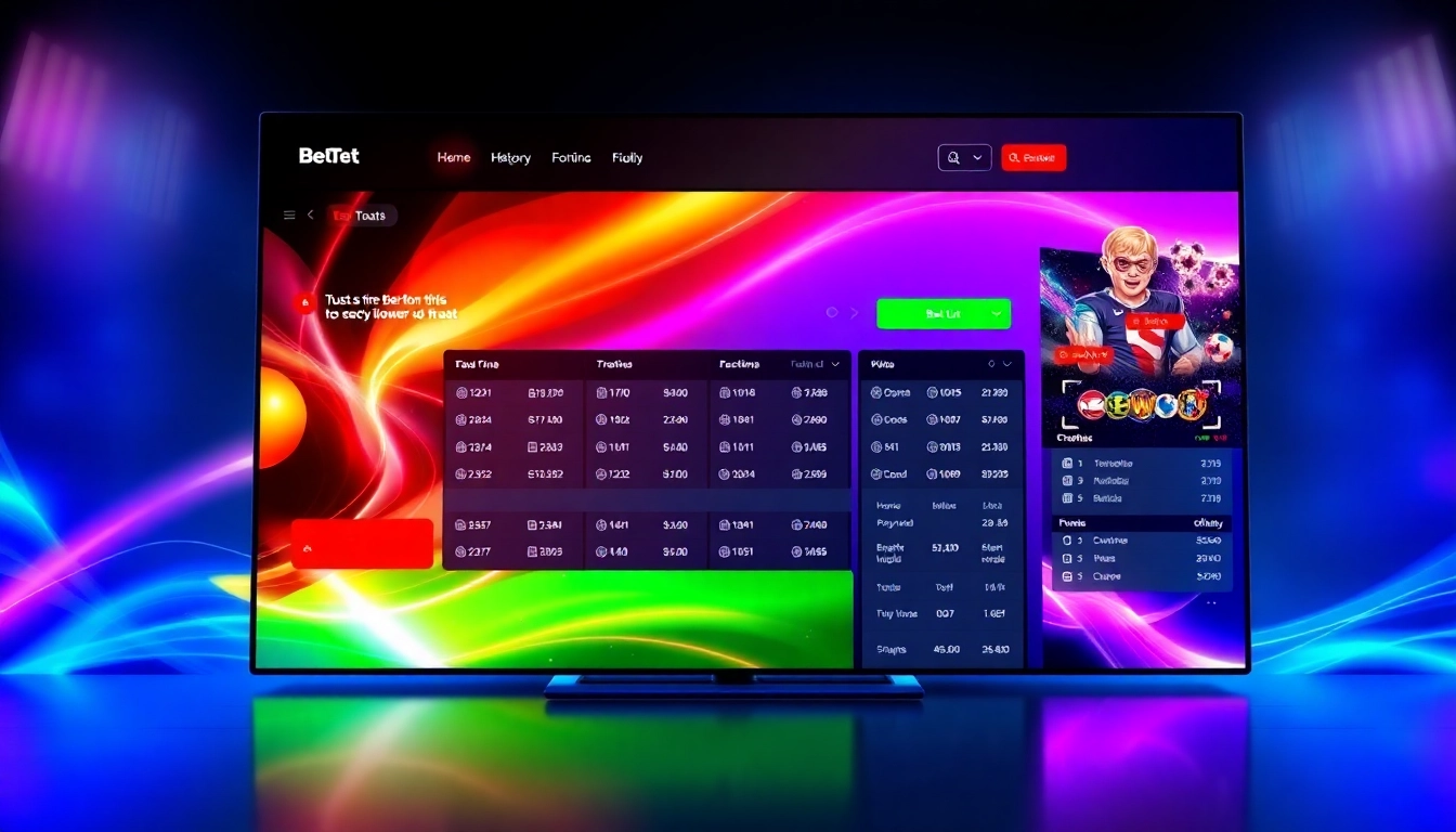Engaging visual of uu88.cymru's online betting dashboard with vibrant interface and user-focused design.
