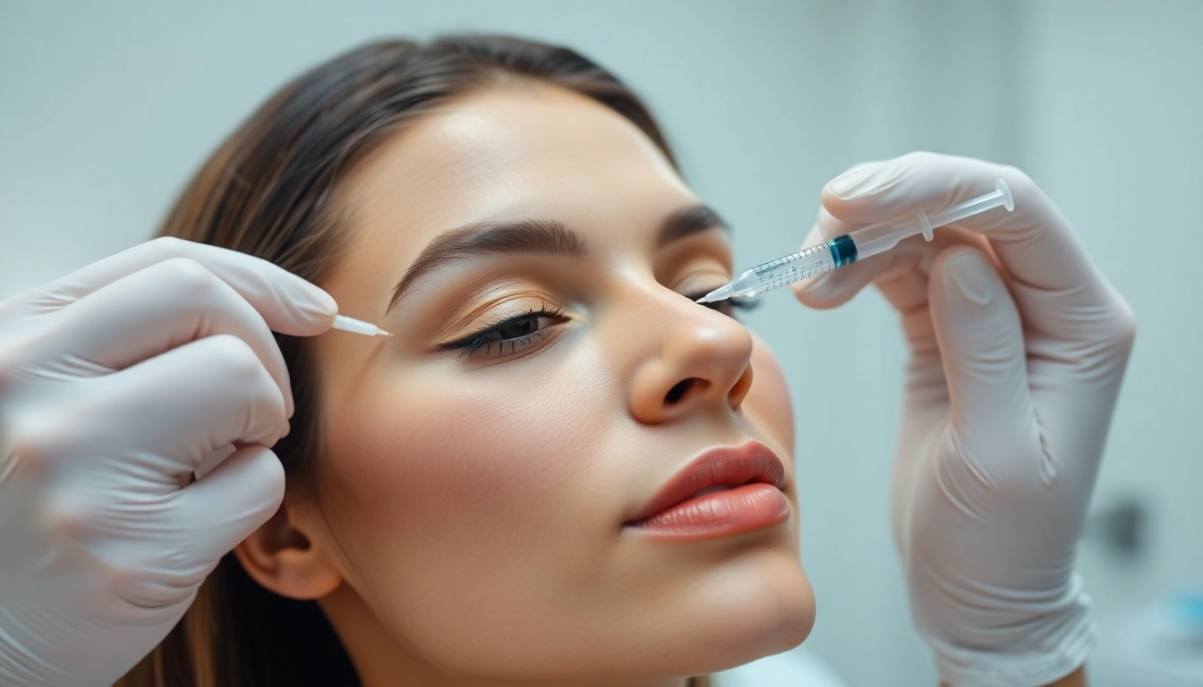 Botox Behandlung: Fachgerechte Injektion für glatte, junge Haut, sichtbar angenehmes Ergebnis.