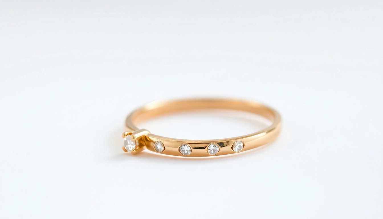 Elegant minimalist engagement rings with small diamonds, showcasing sleek gold designs for contemporary lovers.