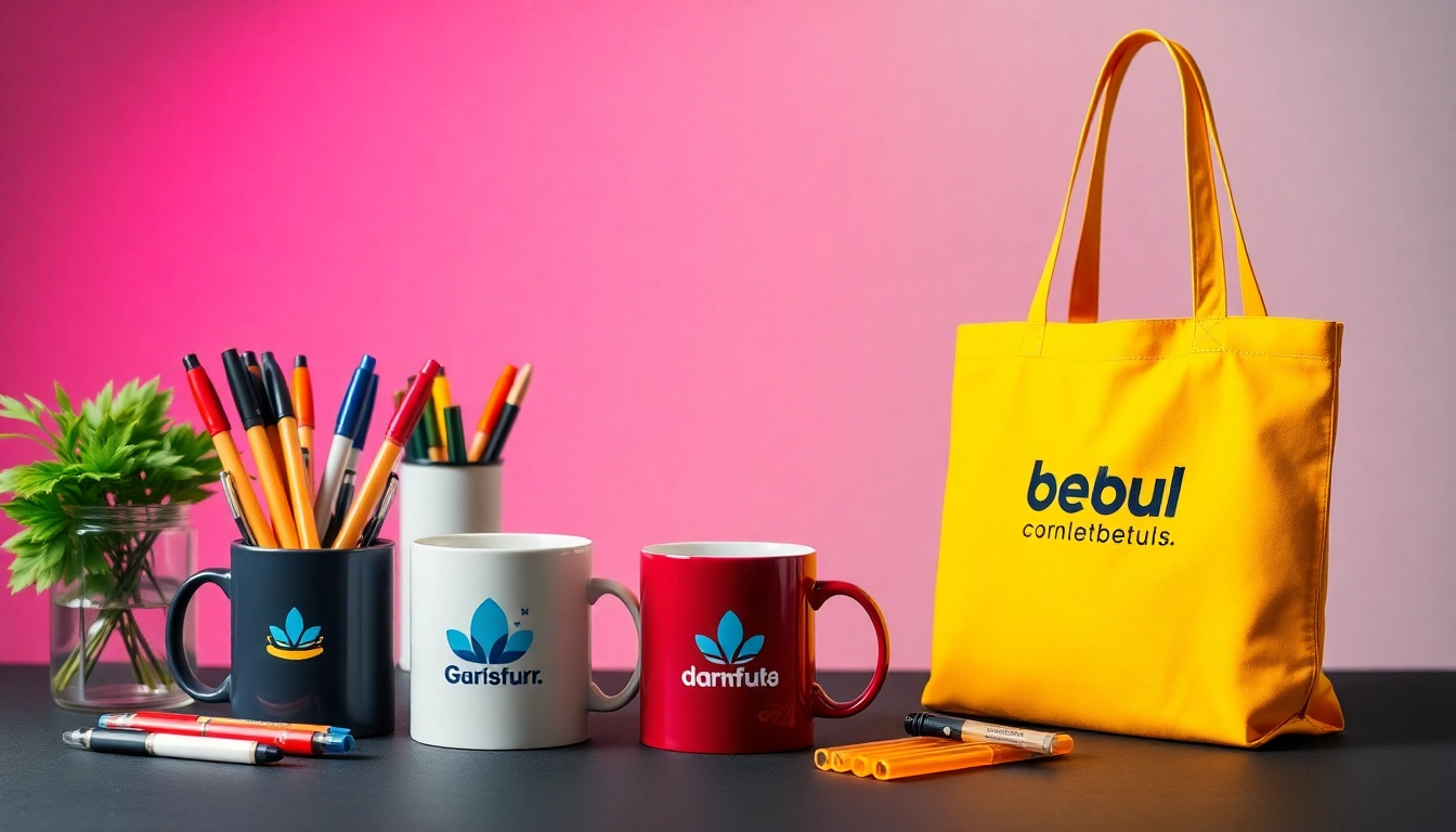 Stylish and functional 판촉물 items like branded pens and mugs, showcasing quality and customization for marketing success.