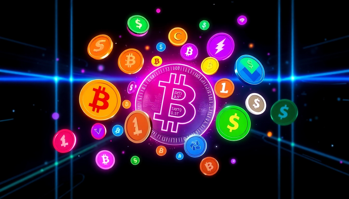 Investors analyzing altcoins performance on digital screens in a high-tech trading environment