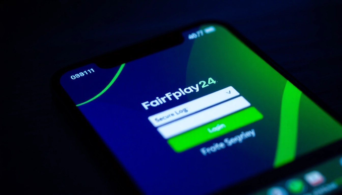 Easy Fairplay24 login process on a mobile device with a clear, user-friendly interface for